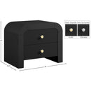  Color_Black -- Meridian Artisto 2 Drawer Nightstand IMAGE 16