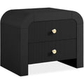  Color_Black -- Meridian Artisto 2 Drawer Nightstand IMAGE 1