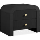  Color_Black -- Meridian Artisto 2 Drawer Nightstand IMAGE 1