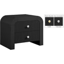  Color_Black -- Meridian Artisto 2 Drawer Nightstand IMAGE 2