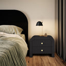 Color_Black -- Meridian Artisto 2 Drawer Nightstand IMAGE 3