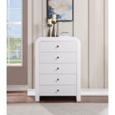  Color_White -- Artisto White Ash Veneer Chest IMAGE 4