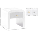  Meridian Artisto White Ash Veneer End / Side Table IMAGE 14