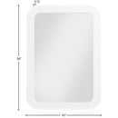  Meridian Artisto White Ash Veneer Frame Mirror IMAGE 10