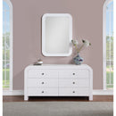  Meridian Artisto White Ash Veneer Frame Mirror IMAGE 3