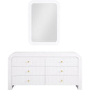  Meridian Artisto White Ash Veneer Frame Mirror IMAGE 4