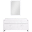 Meridian Artisto White Ash Veneer Frame Mirror IMAGE 5
