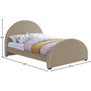 Meridian Brody Beige Velvet Full Bed IMAGE 7