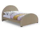  Color_Beige  Size_Queen  -- Brody Beige Velvet Upholstered Queen Bed IMAGE 1