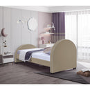  Color_Beige  Size_Twin  -- Brody Beige Velvet Upholstered Twin Bed IMAGE 6