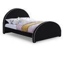  Color_Black  Size_King  -- Brody Black Velvet Upholstered King Bed IMAGE 1
