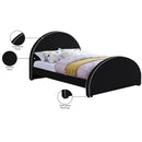 Meridian Brody Black Velvet King Bed IMAGE 8