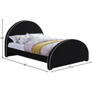 Meridian Brody Black Velvet Queen Bed IMAGE 7