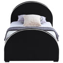  Color_Black  Size_Twin  -- Brody Black Velvet Upholstered Twin Bed IMAGE 3