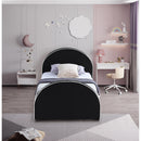  Color_Black  Size_Twin  -- Brody Black Velvet Upholstered Twin Bed IMAGE 4