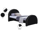  Color_Black  Size_Twin  -- Brody Black Velvet Upholstered Twin Bed IMAGE 8