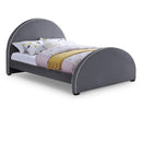  Color_Grey  Size_Queen  -- Brody Grey Velvet Upholstered Queen Bed IMAGE 1
