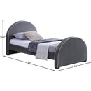  Color_Grey  Size_Twin  -- Brody Grey Velvet Upholstered Twin Bed IMAGE 7