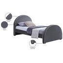  Color_Grey  Size_Twin  -- Brody Grey Velvet Upholstered Twin Bed IMAGE 8