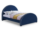  Color_Navy  Size_King  -- Brody Navy Velvet Upholstered King Bed IMAGE 1