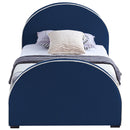  Color_Navy  Size_Twin  -- Brody Navy Velvet Upholstered Twin Bed IMAGE 3