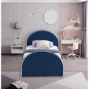  Color_Navy  Size_Twin  -- Brody Navy Velvet Upholstered Twin Bed IMAGE 4