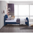 Color_Navy  Size_Twin  -- Brody Navy Velvet Upholstered Twin Bed IMAGE 5