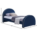  Color_Navy  Size_Twin  -- Brody Navy Velvet Upholstered Twin Bed IMAGE 7