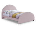  Color_Pink  Size_Full  -- Brody Pink Velvet Upholstered Full Bed IMAGE 1