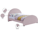 Meridian Brody Pink Velvet Queen Bed IMAGE 8