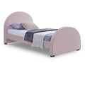  Color_Pink Size_Twin -- Brody Pink Velvet Upholstered Twin Bed IMAGE 1