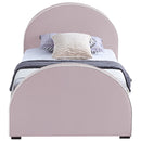  Color_Pink  Size_Twin  -- Brody Pink Velvet Upholstered Twin Bed IMAGE 3