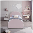  Color_Pink  Size_Twin  -- Brody Pink Velvet Upholstered Twin Bed IMAGE 4