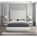  Color_Cream  Size_King  -- Meridian Brooke Upholstered Panel Bed IMAGE 4