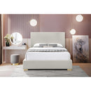 Meridian Crosby Beige Linen Textured Fabric Full Bed IMAGE 7