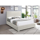  Color_Beige  Size_Queen  -- Crosby Beige Linen Textured Fabric Upholstered Queen Bed IMAGE 4
