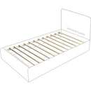 Meridian Crosby Beige Linen Textured Fabric Twin Bed IMAGE 15