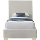  Color_Beige  Size_Twin  -- Crosby Beige Linen Textured Fabric Upholstered Twin Bed IMAGE 5