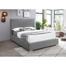 Meridian Crosby Grey Linen Textured Fabric Full Bed IMAGE 4