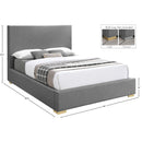  Color_Grey  Size_King  -- Crosby Grey Linen Textured Fabric Upholstered King Bed IMAGE 16