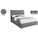  Color_Grey  Size_King  -- Crosby Grey Linen Textured Fabric Upholstered King Bed IMAGE 17