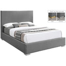  Color_Grey  Size_Queen  -- Crosby Grey Linen Textured Fabric Upholstered Queen Bed IMAGE 2