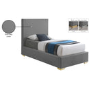  Color_Grey  Size_Twin  -- Crosby Grey Linen Textured Fabric Upholstered Twin Bed IMAGE 17