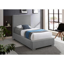  Color_Grey  Size_Twin  -- Crosby Grey Linen Textured Fabric Upholstered Twin Bed IMAGE 4