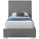  Color_Grey  Size_Twin  -- Crosby Grey Linen Textured Fabric Upholstered Twin Bed IMAGE 5