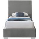  Color_Grey  Size_Twin  -- Crosby Grey Linen Textured Fabric Upholstered Twin Bed IMAGE 6