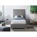  Color_Grey  Size_Twin  -- Crosby Grey Linen Textured Fabric Upholstered Twin Bed IMAGE 7