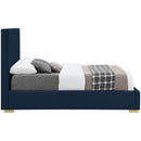  Color_Navy  Size_Full  -- Crosby Navy Linen Textured Fabric Upholstered Full Bed IMAGE 9