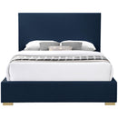  Color_Navy  Size_Queen  -- Crosby Navy Linen Textured Fabric Upholstered Queen Bed IMAGE 5