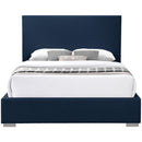  Color_Navy  Size_Queen  -- Crosby Navy Linen Textured Fabric Upholstered Queen Bed IMAGE 6